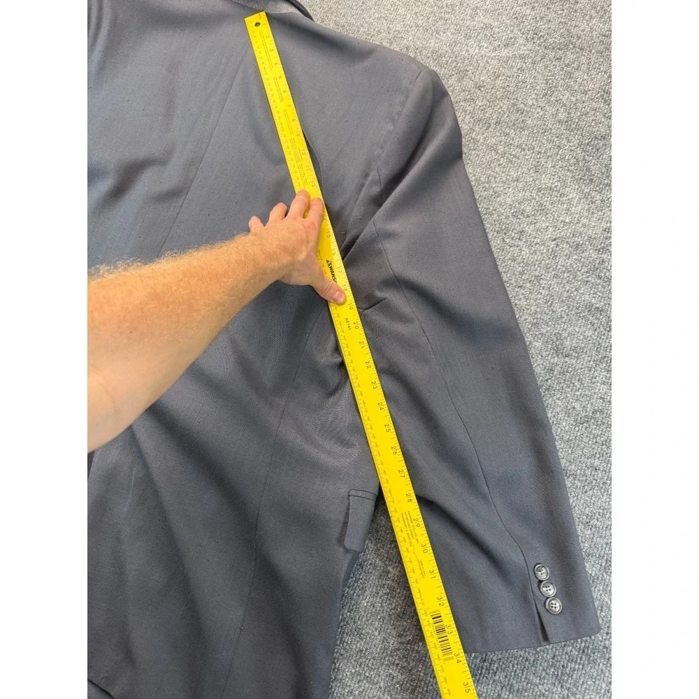 Alexander Lloyd Suit 52XL 41x32 Mens Vintage Double Breasted Gray Pleated Big